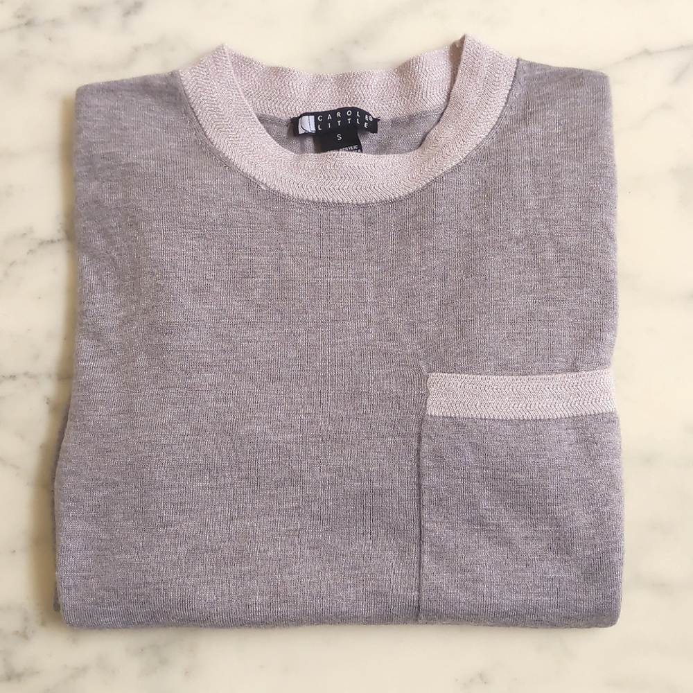 NWT. Woman's Wool blended lightweight sweater with sparkling trim.